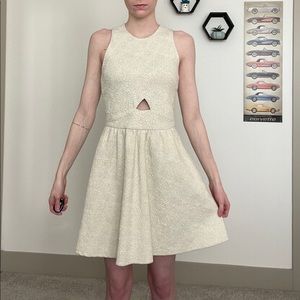 Cream sundress with silver detailing